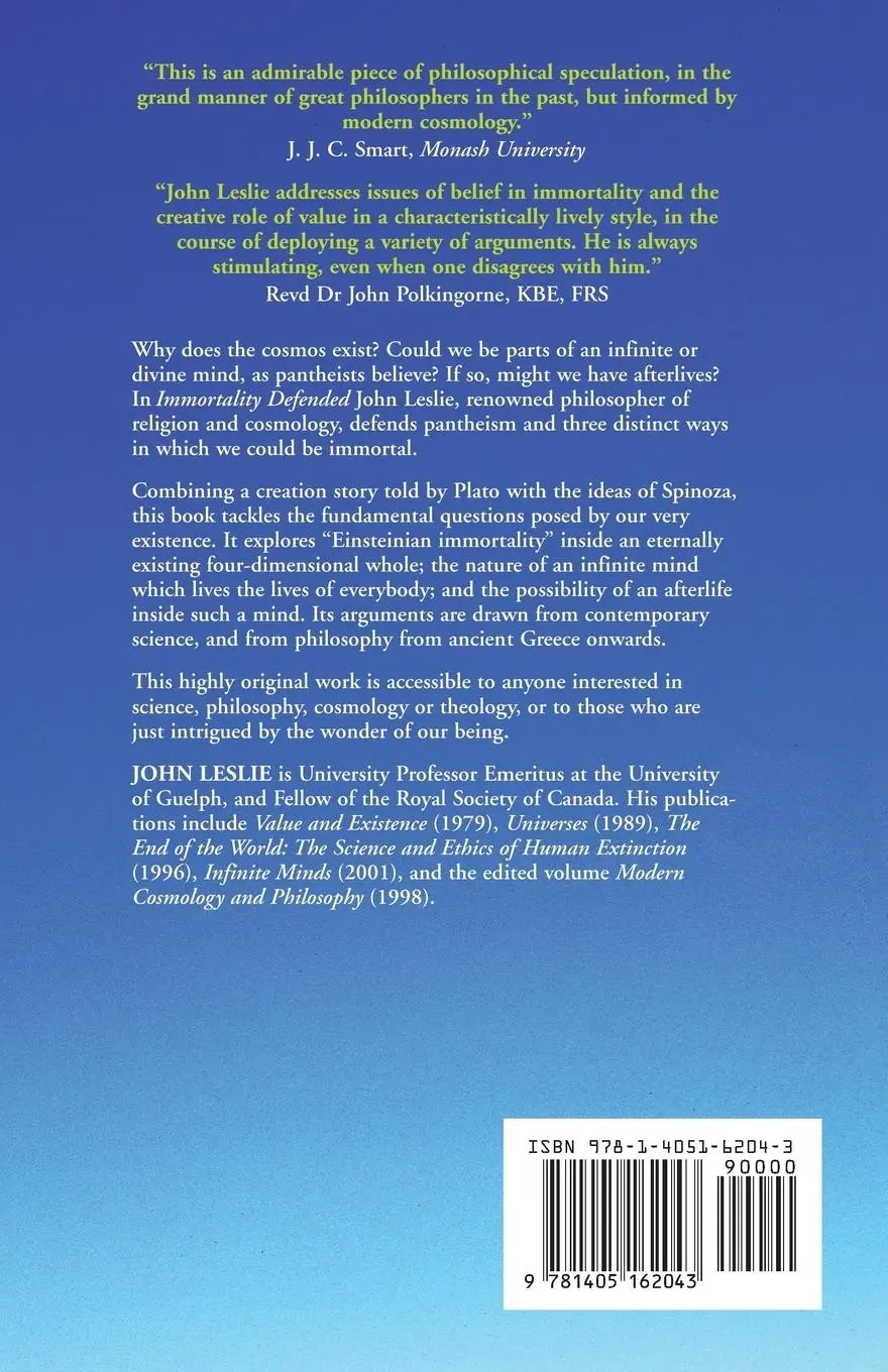 Rückseite: 9781405162043 | Immortality Defended | John Leslie | Taschenbuch | Englisch | 2007
