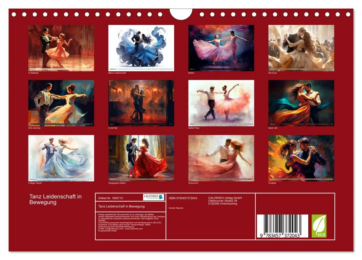 Bild: 9783457372043 | Tanz Leidenschaft in Bewegung (Wandkalender 2026 DIN A4 quer),...