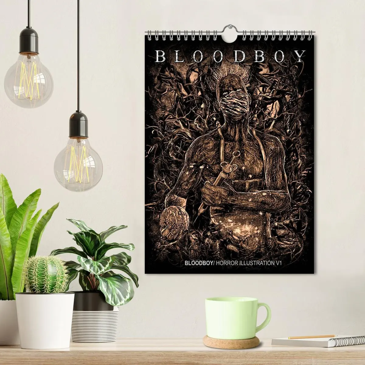 Bild: 9783516462043 | BLOODBOY/ HORROR ILLUSTRATION V1 (Wandkalender 2026 DIN A4 hoch),...