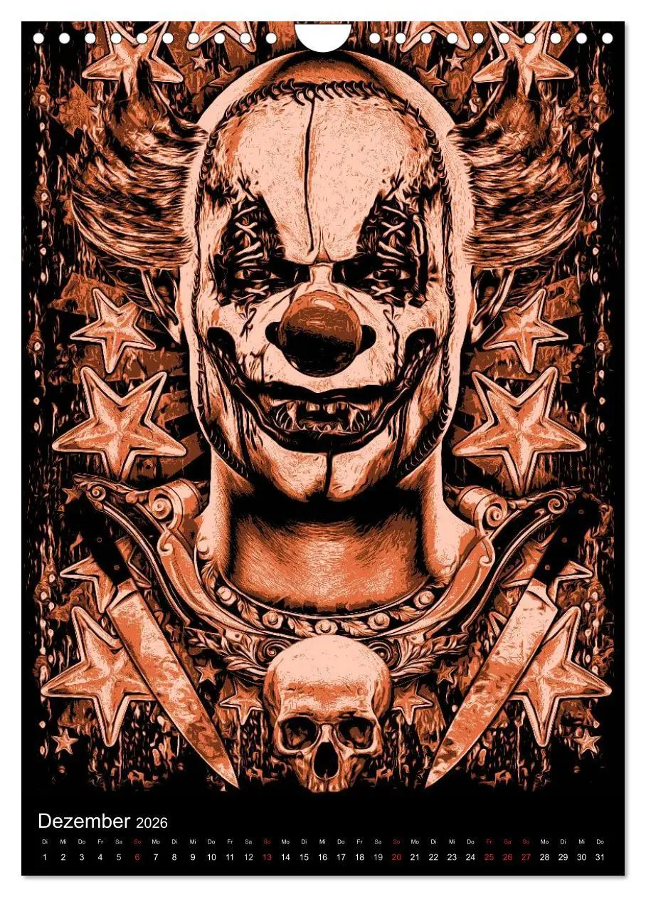 Bild: 9783516462043 | BLOODBOY/ HORROR ILLUSTRATION V1 (Wandkalender 2026 DIN A4 hoch),...