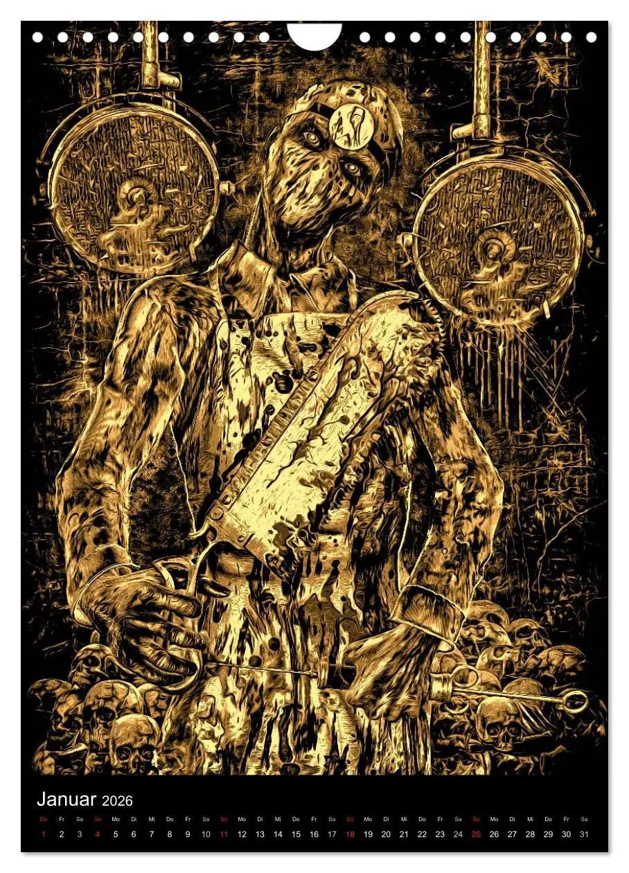 Bild: 9783516462043 | BLOODBOY/ HORROR ILLUSTRATION V1 (Wandkalender 2026 DIN A4 hoch),...