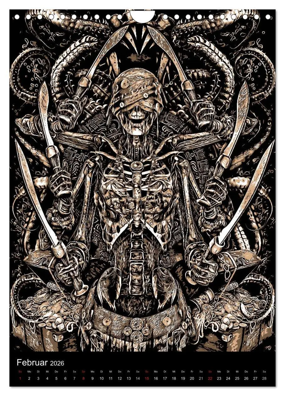 Bild: 9783516462043 | BLOODBOY/ HORROR ILLUSTRATION V1 (Wandkalender 2026 DIN A4 hoch),...