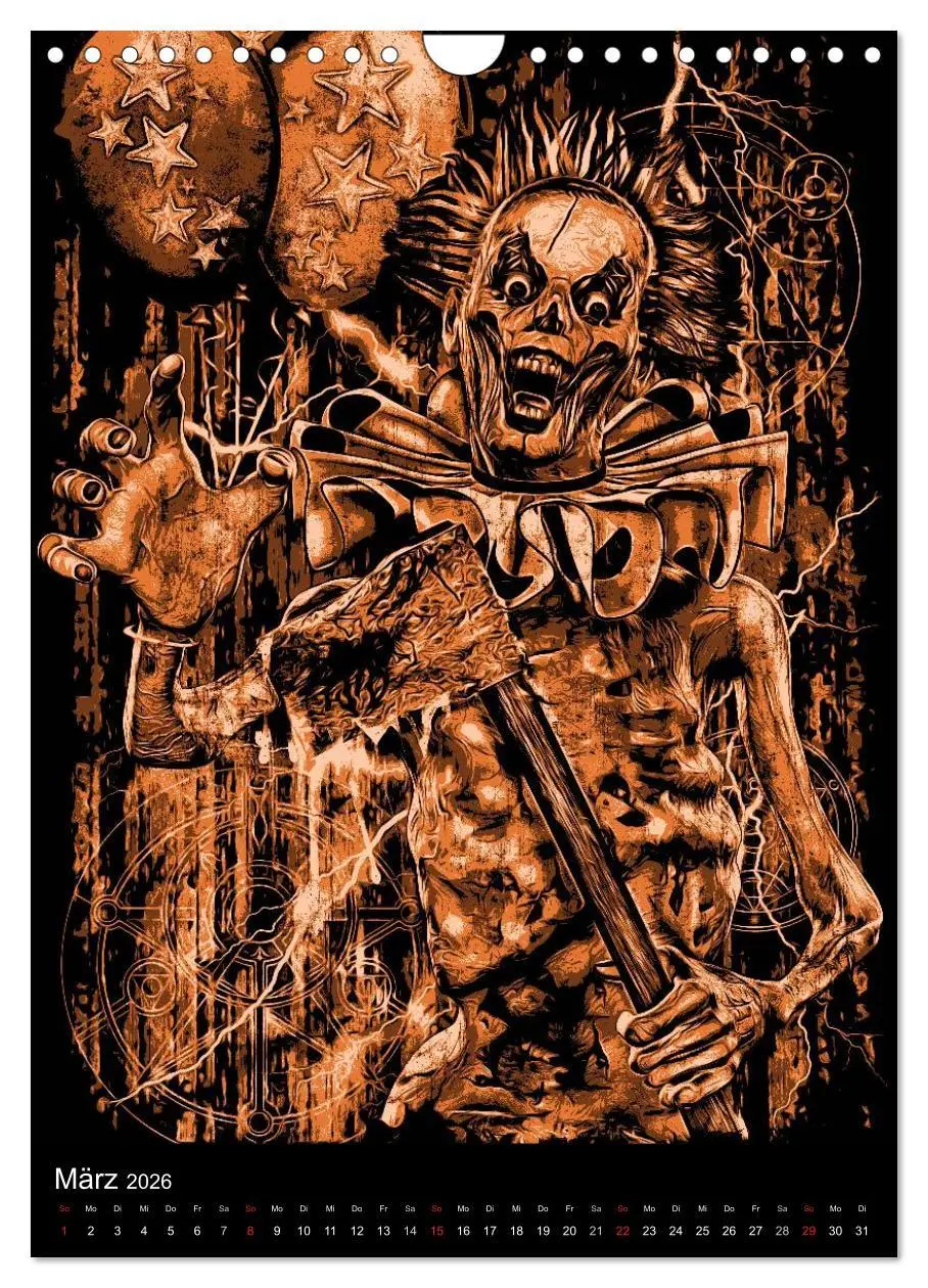 Bild: 9783516462043 | BLOODBOY/ HORROR ILLUSTRATION V1 (Wandkalender 2026 DIN A4 hoch),...