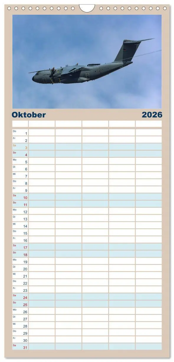 Bild: 9783516602043 | Familienplaner 2026 - A400M LTG 62 mit 5 Spalten (Wandkalender, 21...