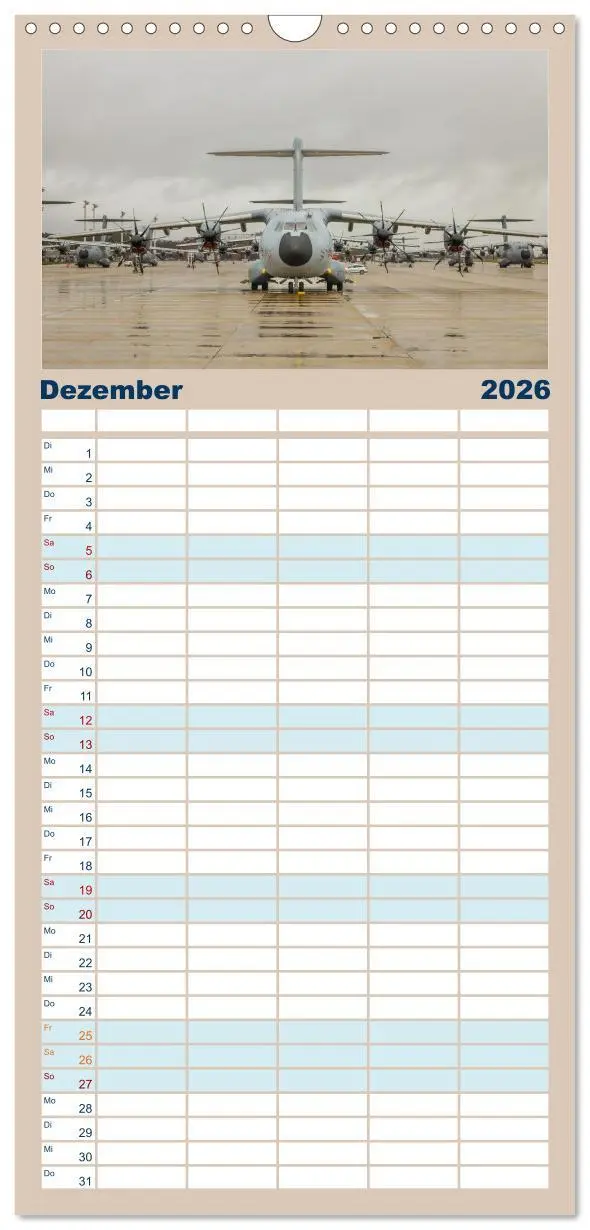 Bild: 9783516602043 | Familienplaner 2026 - A400M LTG 62 mit 5 Spalten (Wandkalender, 21...