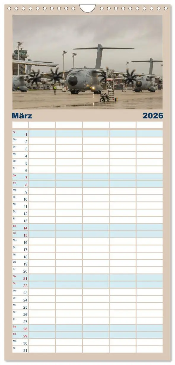 Bild: 9783516602043 | Familienplaner 2026 - A400M LTG 62 mit 5 Spalten (Wandkalender, 21...