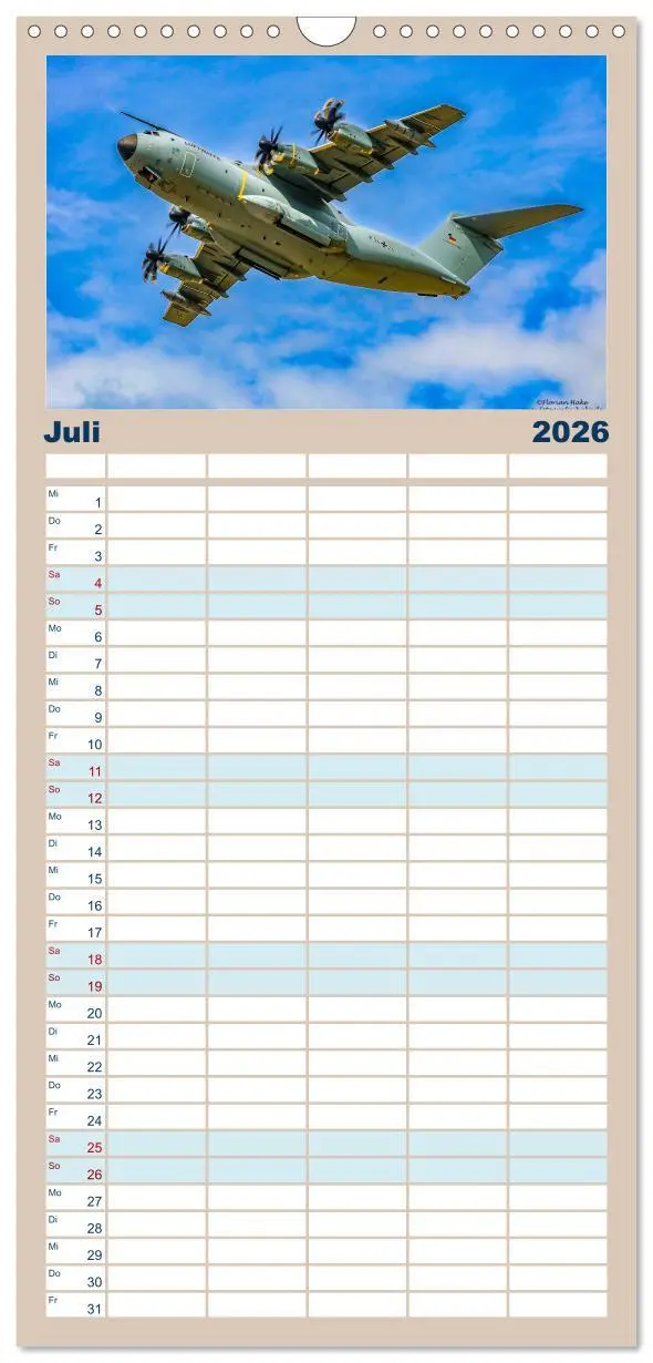 Bild: 9783516602043 | Familienplaner 2026 - A400M LTG 62 mit 5 Spalten (Wandkalender, 21...