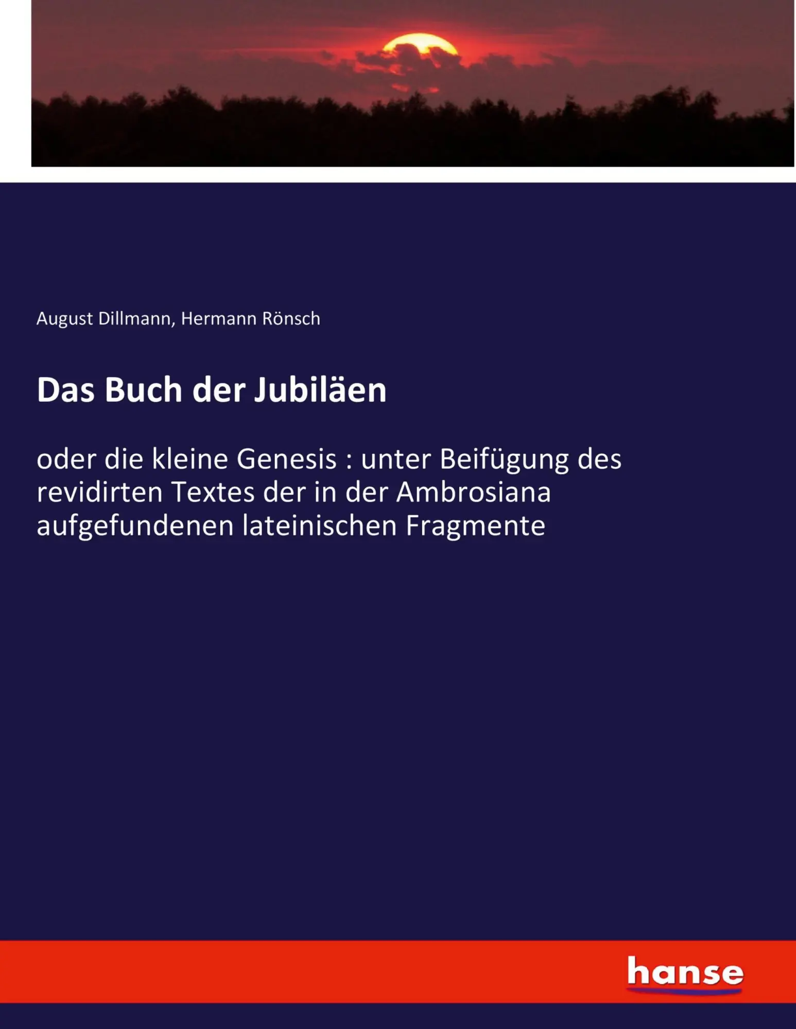 Cover: 9783744612043 | Das Buch der Jubiläen | August Dillmann (u. a.) | Taschenbuch | 564 S.