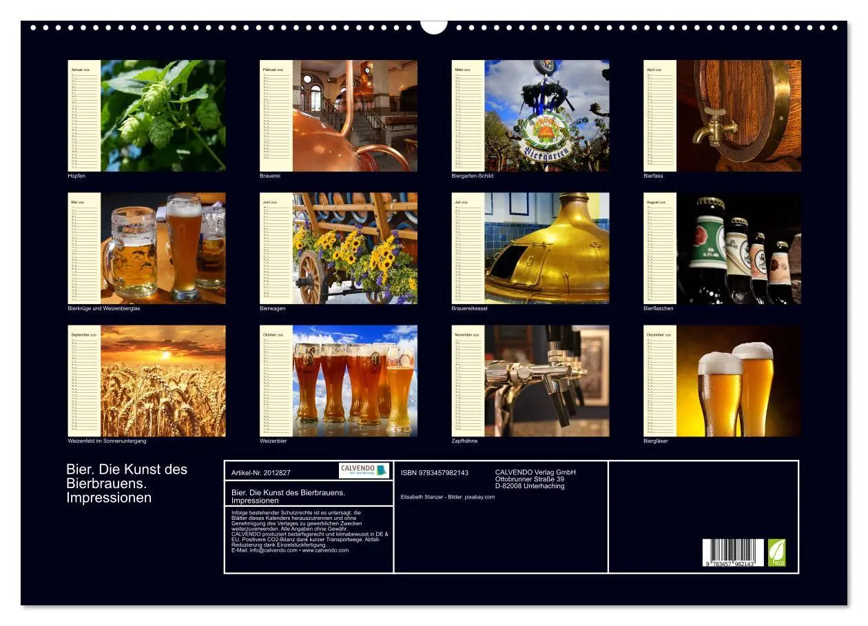Bild: 9783457982143 | Bier. Die Kunst des Bierbrauens. Impressionen (Wandkalender 2026...
