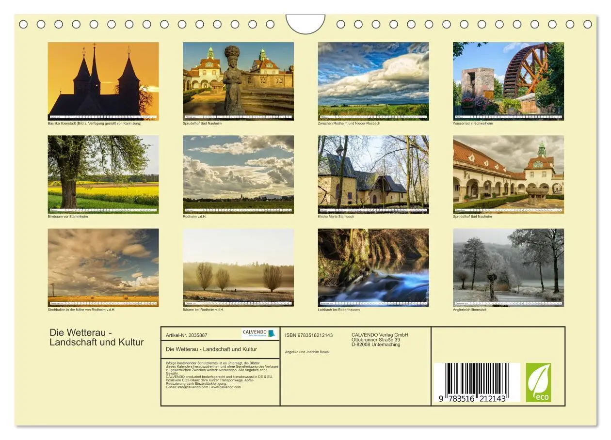 Bild: 9783516212143 | Die Wetterau - Landschaft und Kultur (Wandkalender 2026 DIN A4...