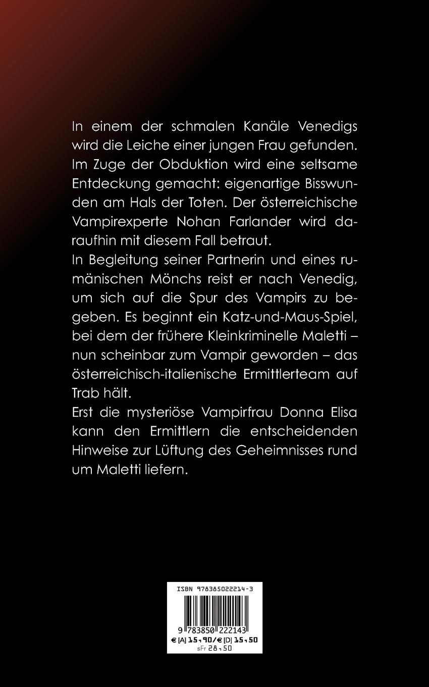 Rückseite: 9783850222143 | Maske der Finsternis - Der Vampir von Venedig | Nohan. Farlander