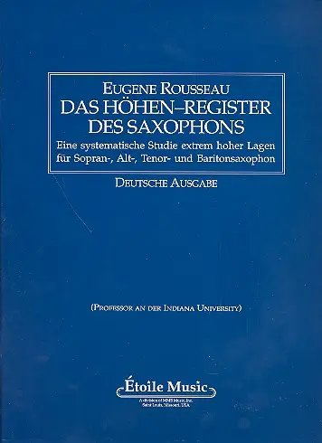Cover: 9781581062243 | Saxophone High Tones - German Edition | Eugene Rousseau | Taschenbuch