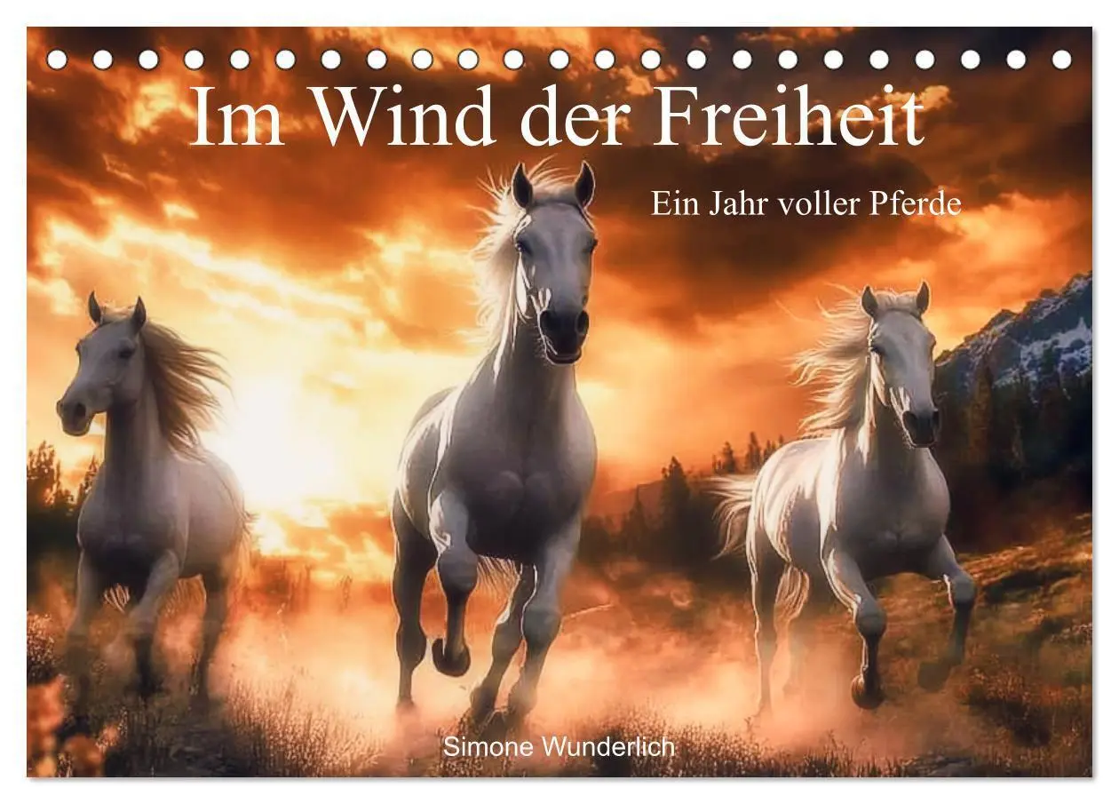 Cover: 9783457282243 | Im Wind der Freiheit - Ein Jahr voller Pferde (Tischkalender 2026...
