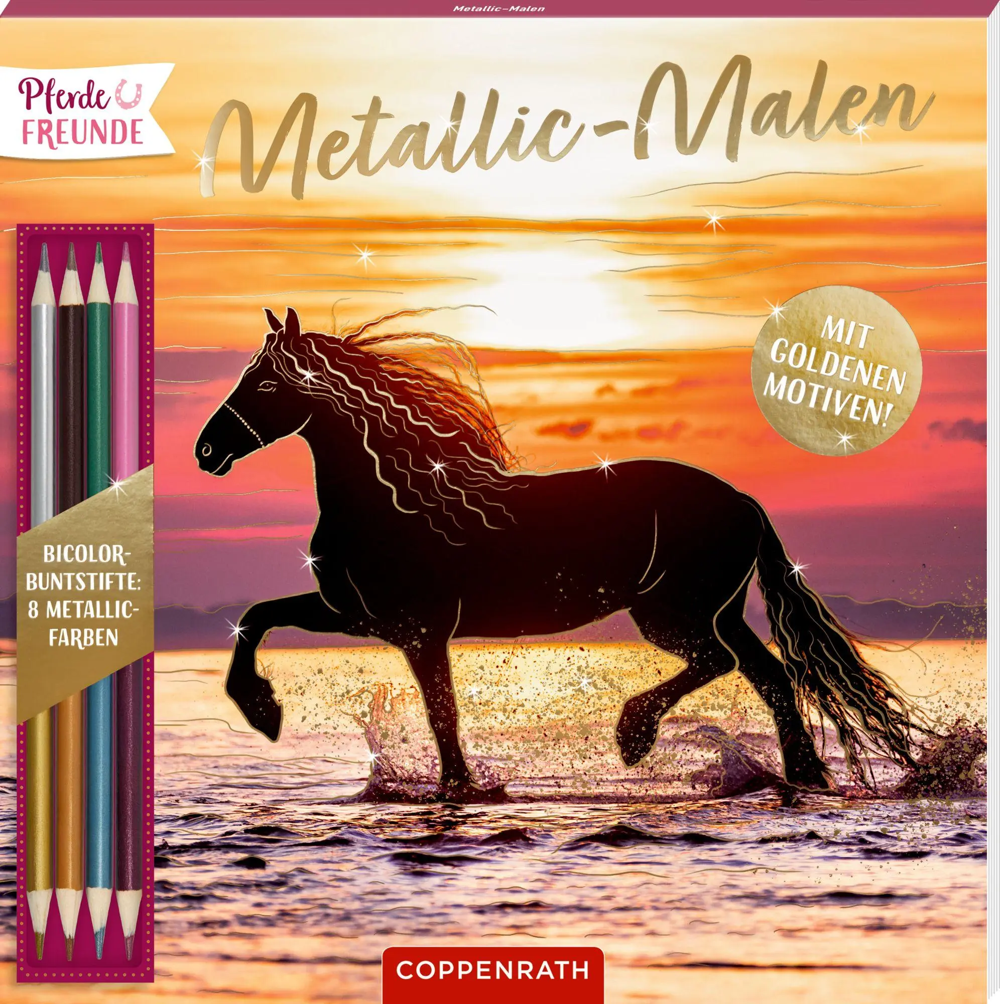 Cover: 9783649652243 | Metallic-Malen | Bicolor-Buntstifte: 8 Metallic-Farben | Philipp Roß