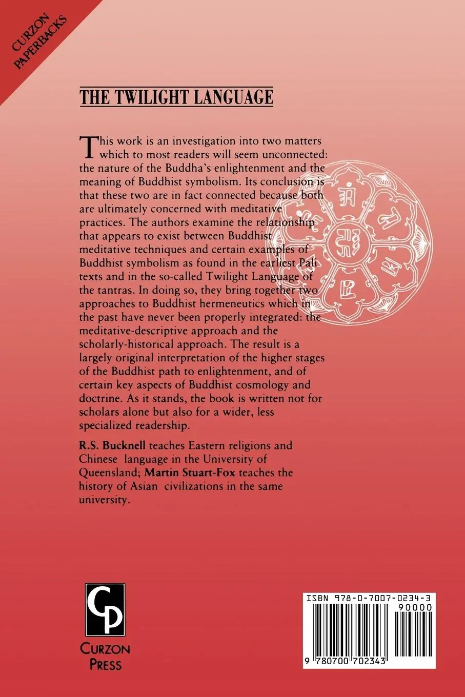 Rückseite: 9780700702343 | The Twilight Language | Roderick Bucknell (u. a.) | Taschenbuch | 1995