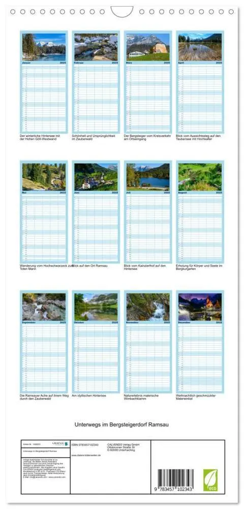 Bild: 9783457102343 | Familienplaner 2025 - Unterwegs im Bergsteigerdorf Ramsau mit 5...