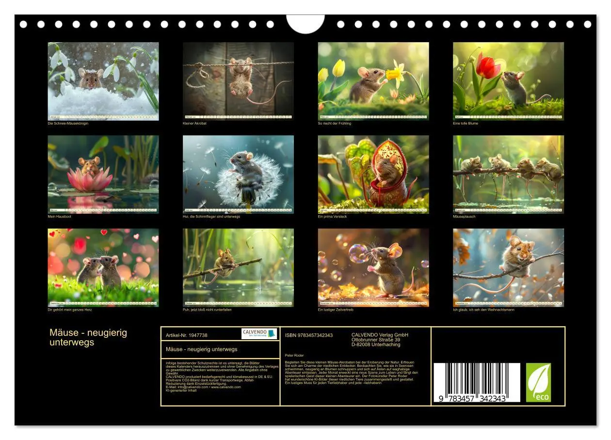 Bild: 9783457342343 | Mäuse - neugierig unterwegs (Wandkalender 2026 DIN A4 quer),...