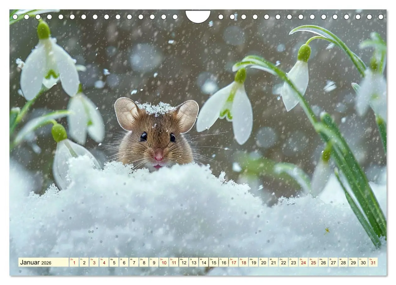 Bild: 9783457342343 | Mäuse - neugierig unterwegs (Wandkalender 2026 DIN A4 quer),...
