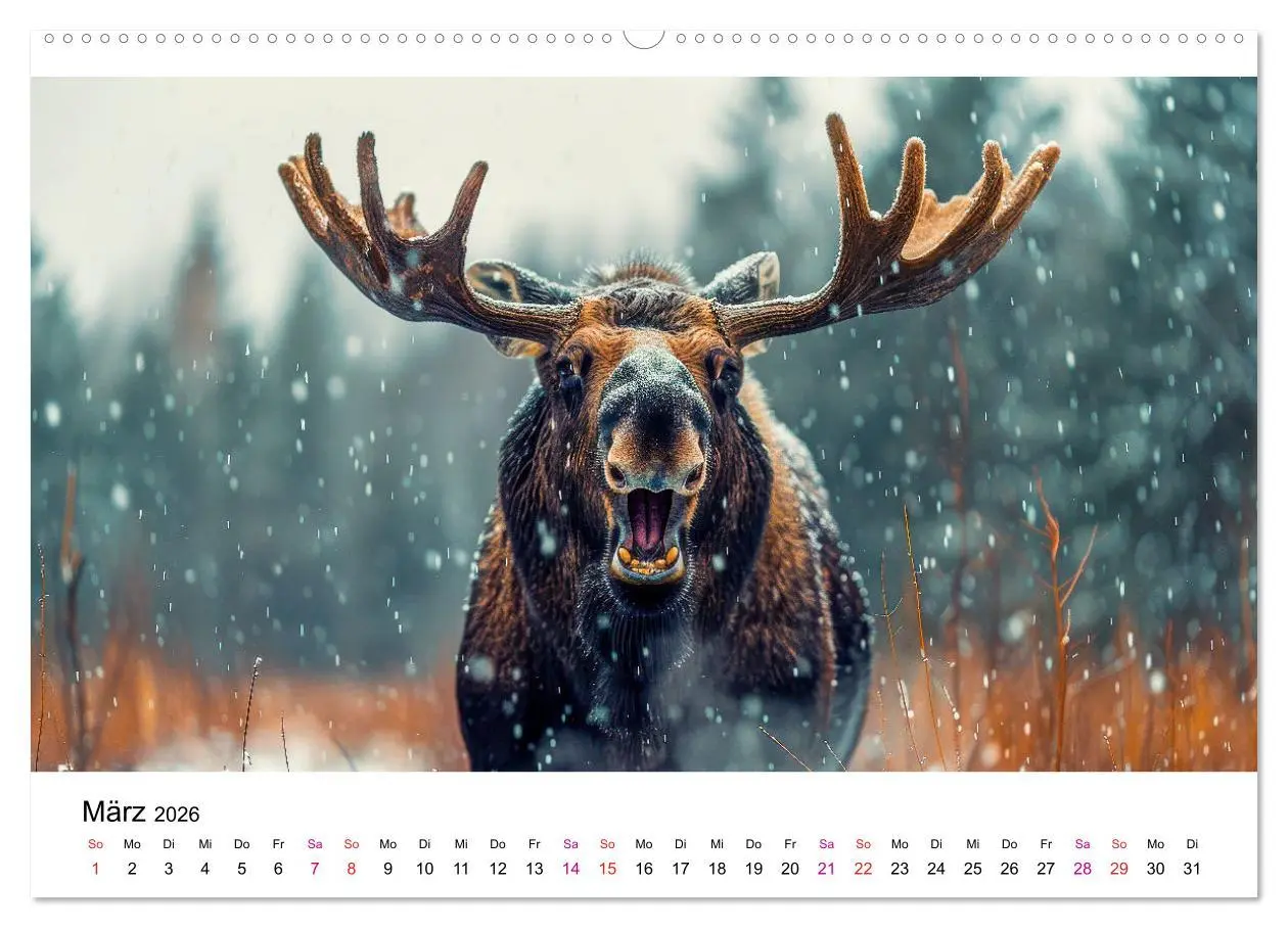 Bild: 9783457412343 | Elche - schöne Momente (hochwertiger Premium Wandkalender 2026 DIN...