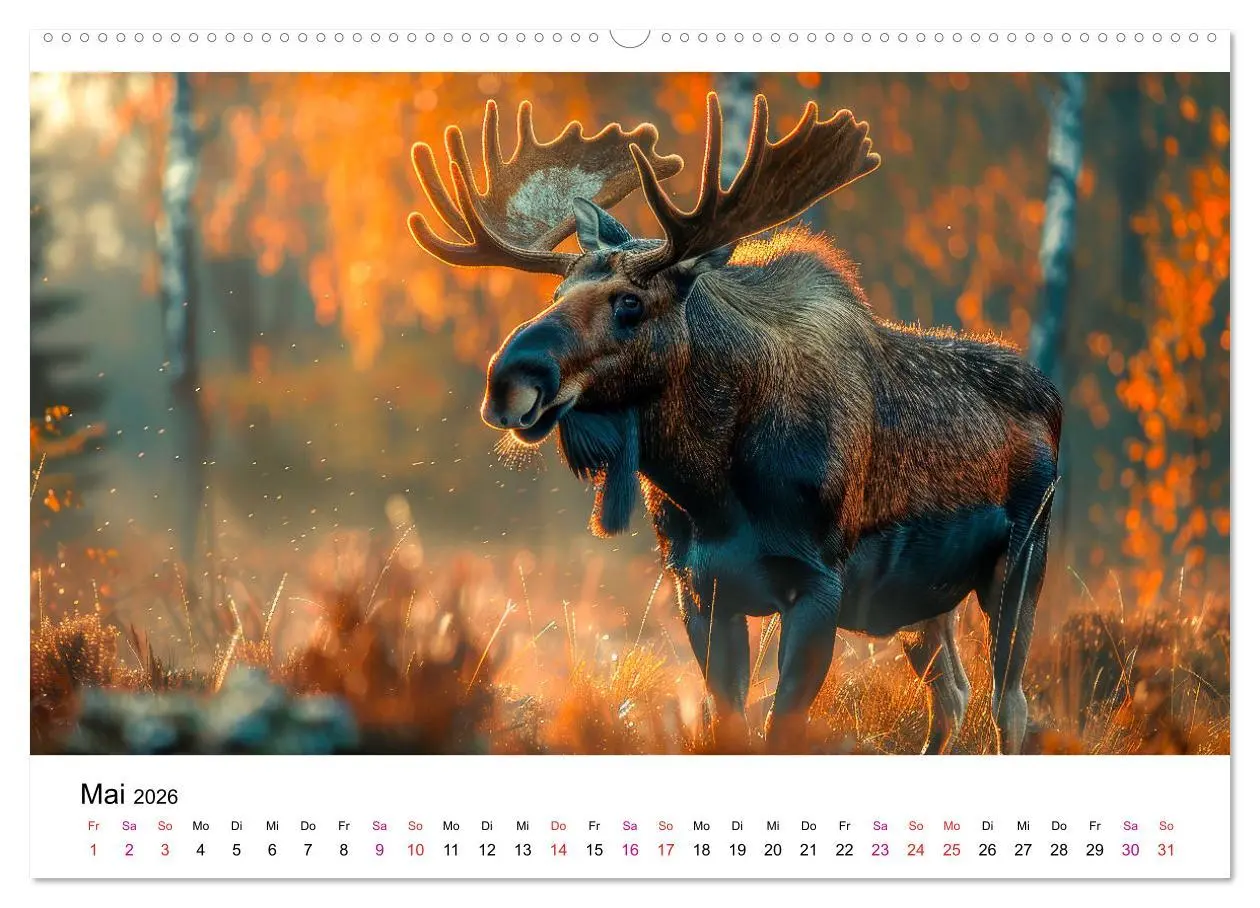 Bild: 9783457412343 | Elche - schöne Momente (hochwertiger Premium Wandkalender 2026 DIN...