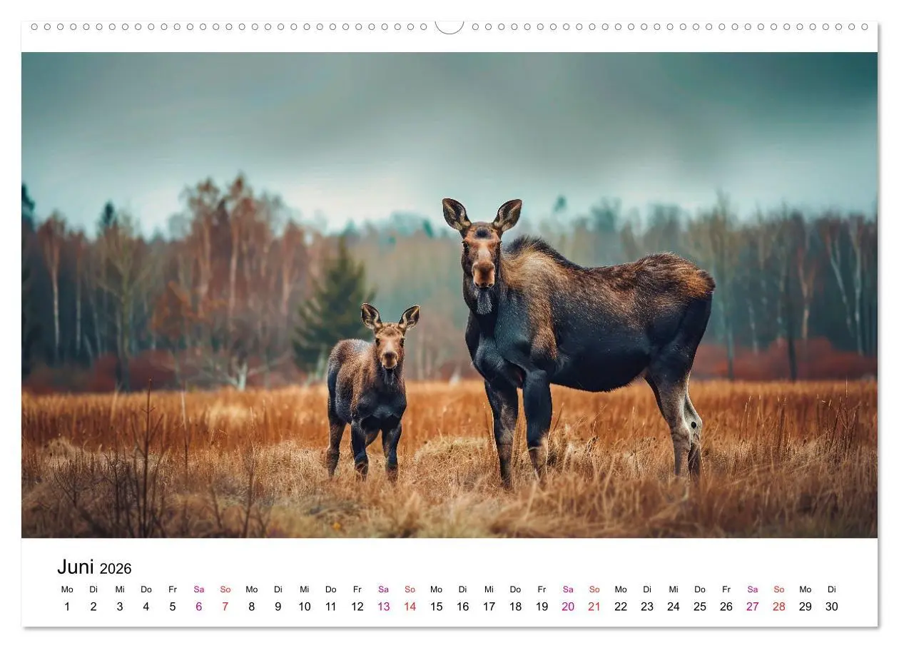 Bild: 9783457412343 | Elche - schöne Momente (hochwertiger Premium Wandkalender 2026 DIN...