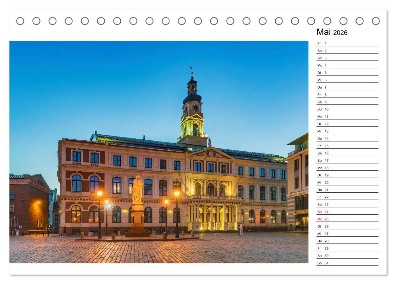 Bild: 9783457892343 | Ein Wochenende in Riga (Tischkalender 2026 DIN A5 quer), CALVENDO...