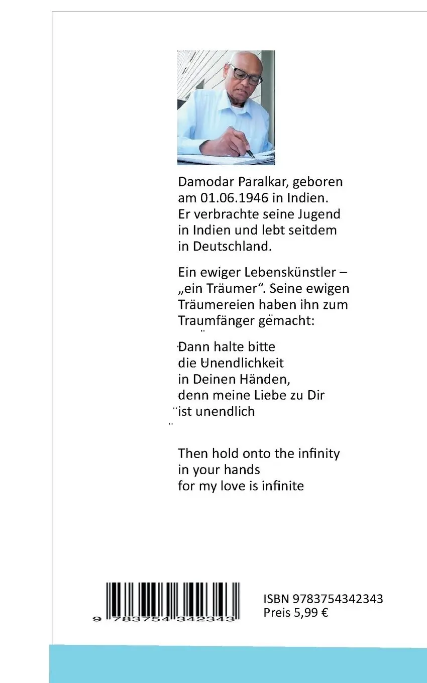 Rückseite: 9783754342343 | Halt die Unendlichkeit fest Hold onto the Infinity | Damodar Paralkar