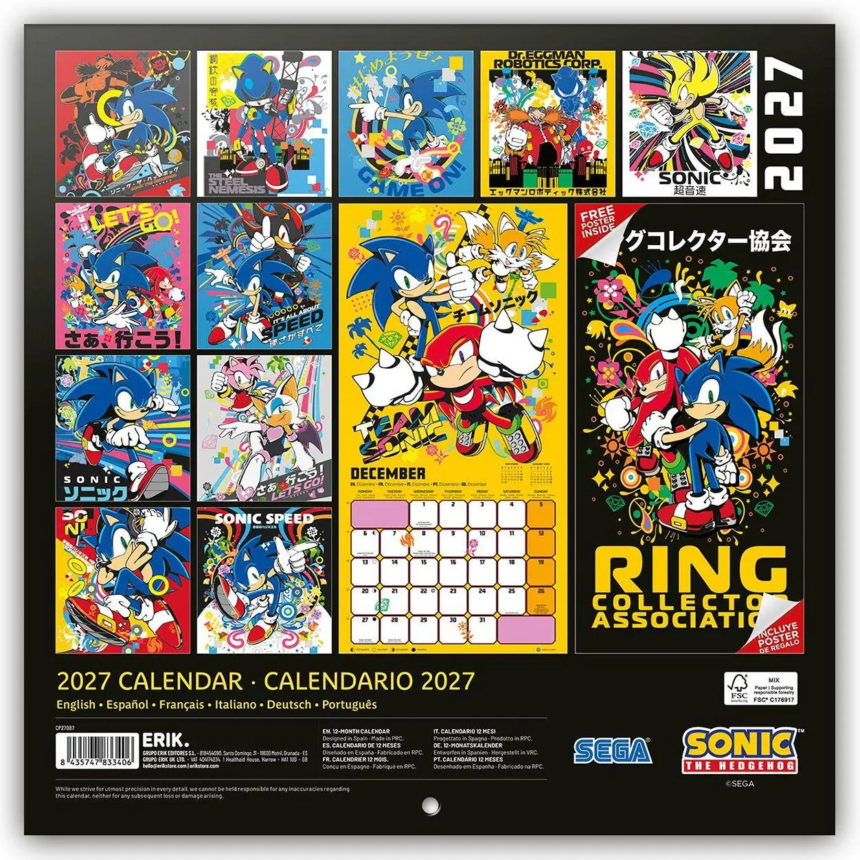Bild: 9783803532343 | Sonic the Hedgehog - Sonic der Igel 2027 | Kalender | Wall-Kalender