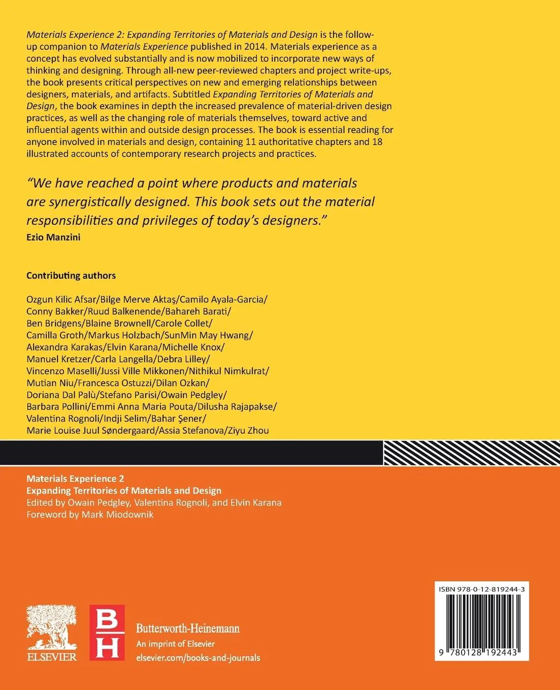 Rückseite: 9780128192443 | Materials Experience 2 | Expanding Territories of Materials and Design