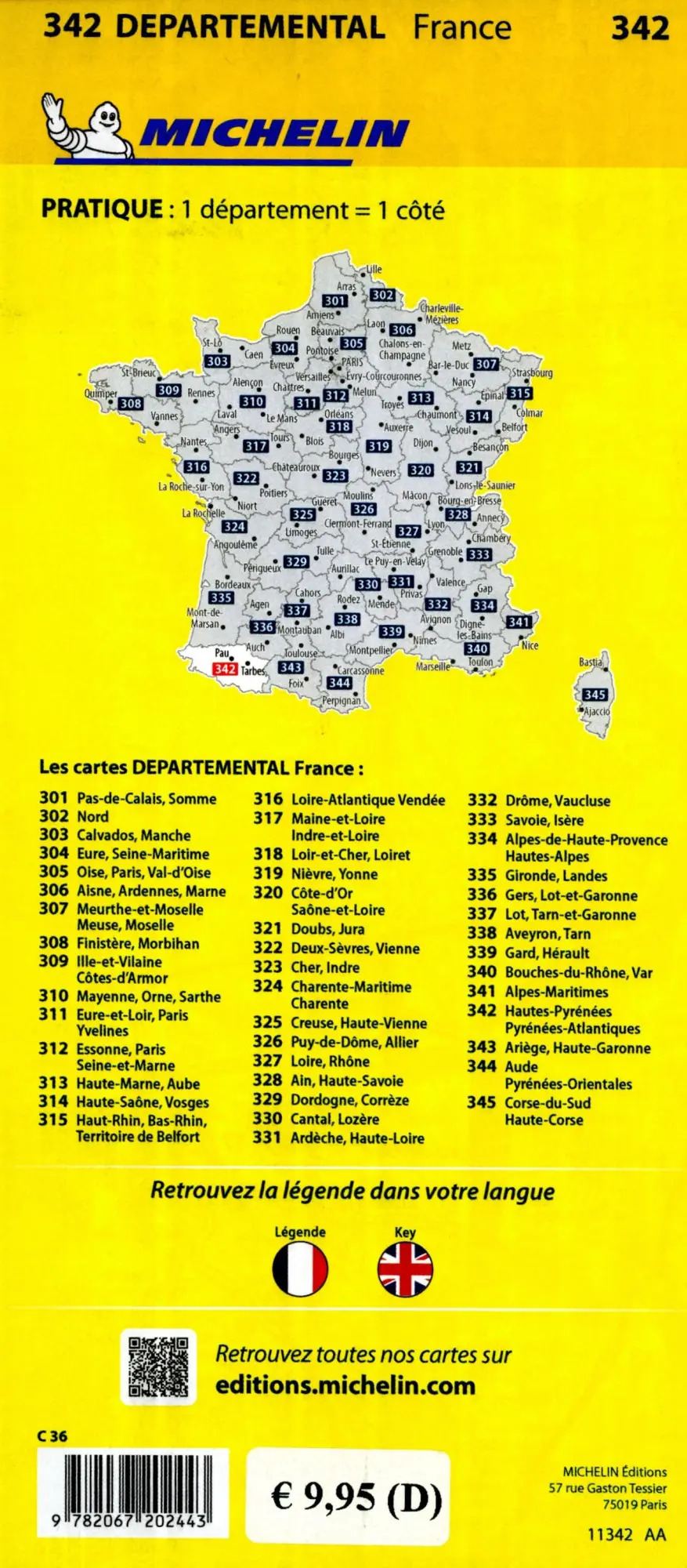 Bild: 9782067202443 | Michelin Hautes-Pyrénées (Baskenland) | Map | Michelin | (Land-)Karte