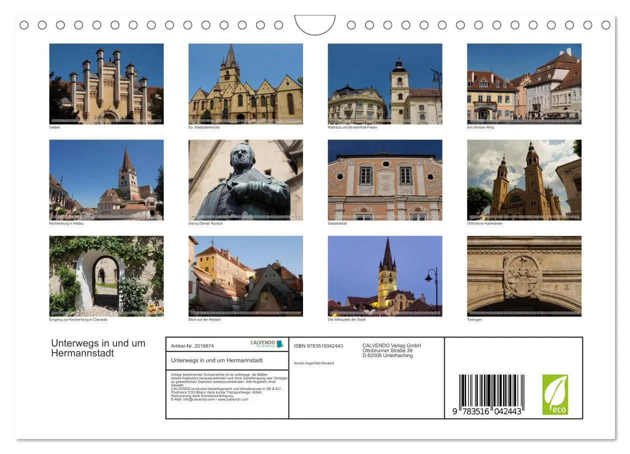 Bild: 9783516042443 | Unterwegs in und um Hermannstadt (Wandkalender 2026 DIN A4 quer),...
