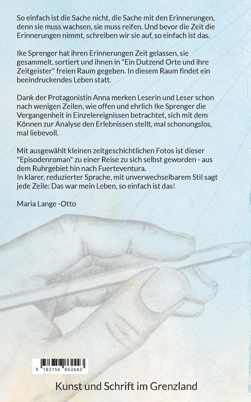 Rückseite: 9783756862443 | Ein Dutzend Orte und ihre Zeitgeister | Ein Episodenroman | Sprenger