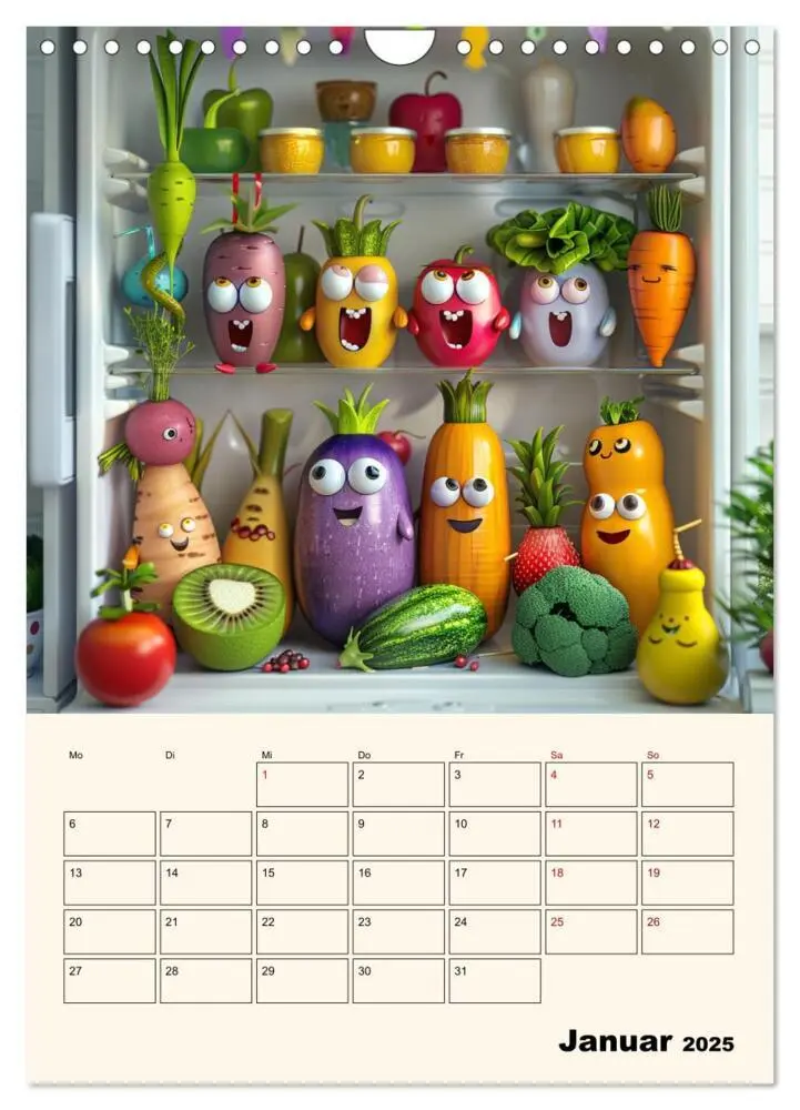 Bild: 9783435472543 | Nachts im Kühlschrank (Wandkalender 2025 DIN A4 hoch), CALVENDO...