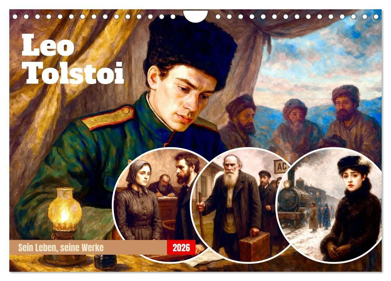 Cover: 9783516652543 | Leo Tolstoi (Wandkalender 2026 DIN A4 quer), CALVENDO Monatskalender