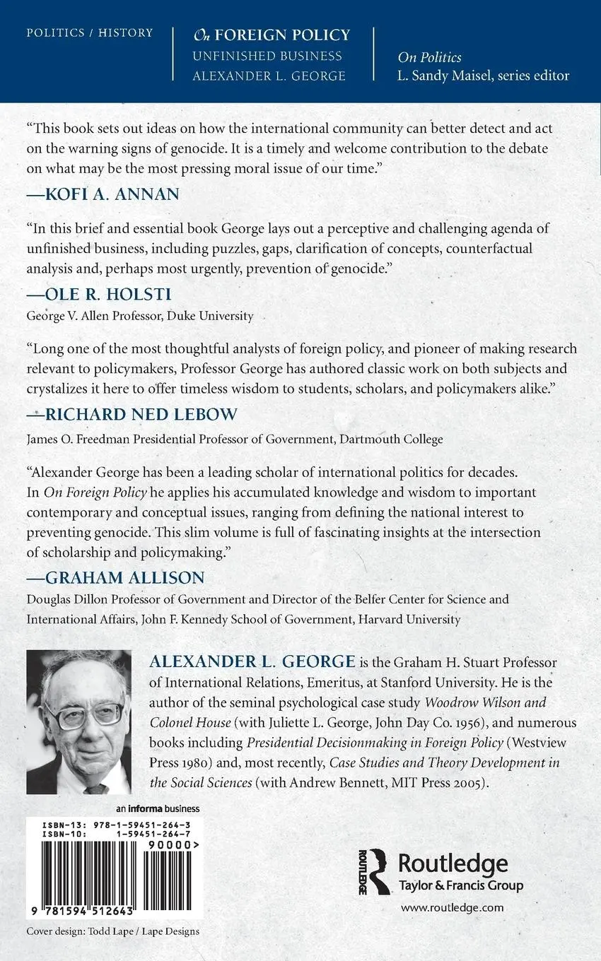 Rückseite: 9781594512643 | On Foreign Policy | Unfinished Business | Alexander L. George | Buch