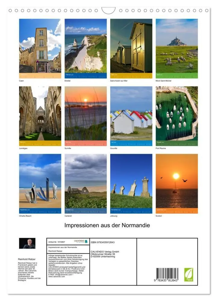 Bild: 9783435912643 | Impressionen aus der Normandie (Wandkalender 2025 DIN A3 hoch),...