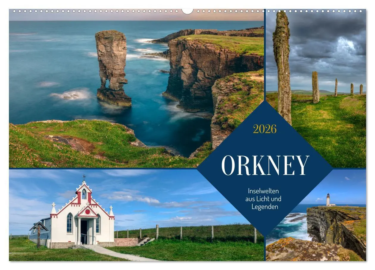 Cover: 9783457482643 | Orkney, Inselwelten aus Licht und Legenden. (Wandkalender 2026 DIN...