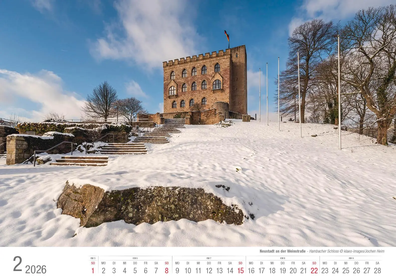 Bild: 9783965352643 | Neustadt a. d. Weinstraße 2026 Bildkalender A3 Spiralbindung | Klaes