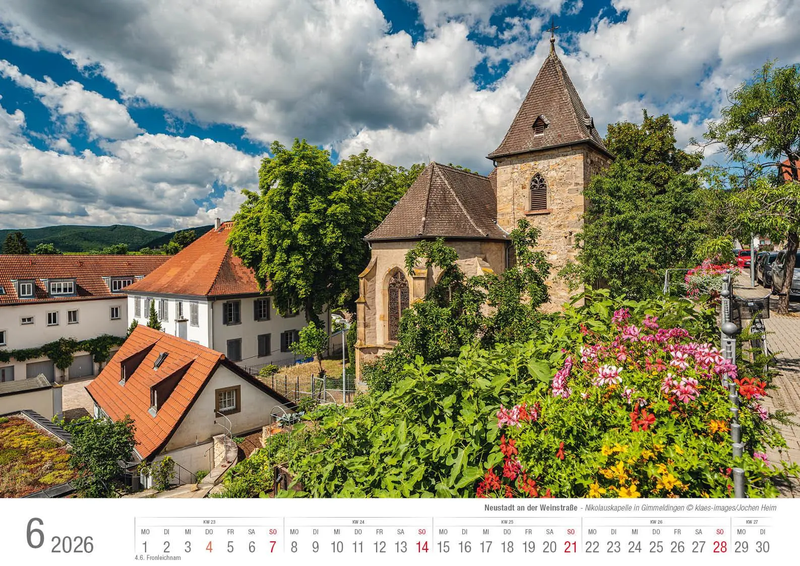Bild: 9783965352643 | Neustadt a. d. Weinstraße 2026 Bildkalender A3 Spiralbindung | Klaes