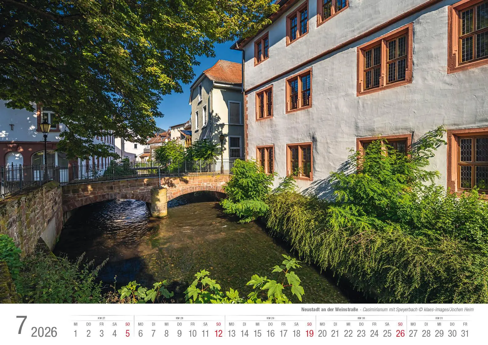 Bild: 9783965352643 | Neustadt a. d. Weinstraße 2026 Bildkalender A3 Spiralbindung | Klaes