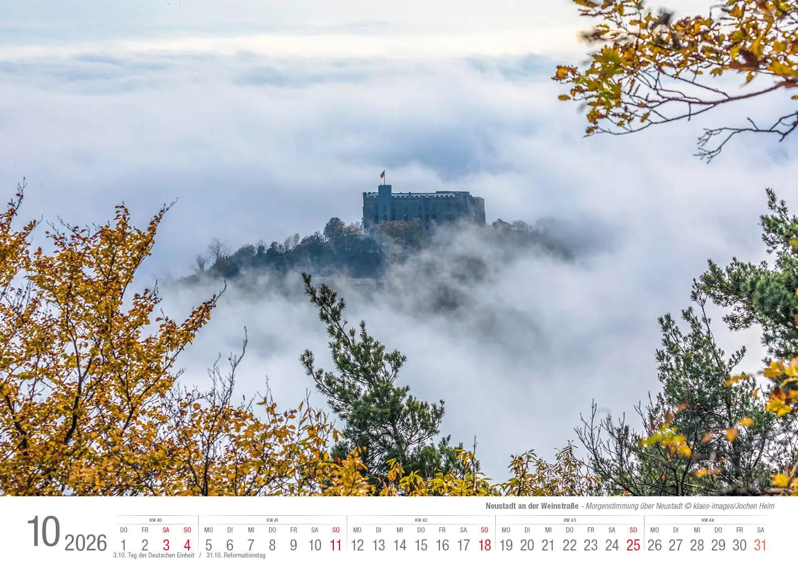 Bild: 9783965352643 | Neustadt a. d. Weinstraße 2026 Bildkalender A3 Spiralbindung | Klaes