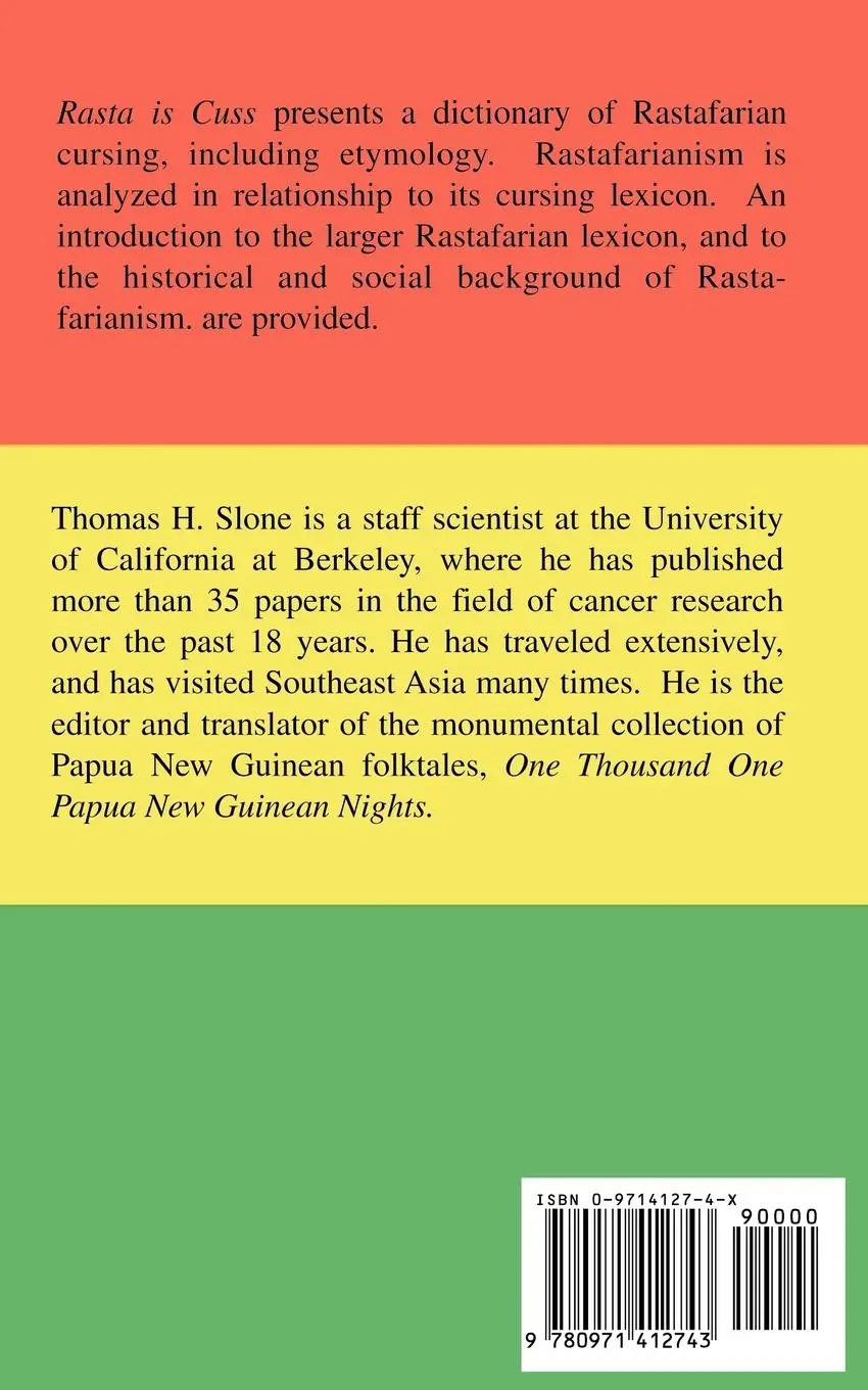 Rückseite: 9780971412743 | Rasta Is Cuss | A Dictionary of Rastafarian Cursing | Thomas H. Slone