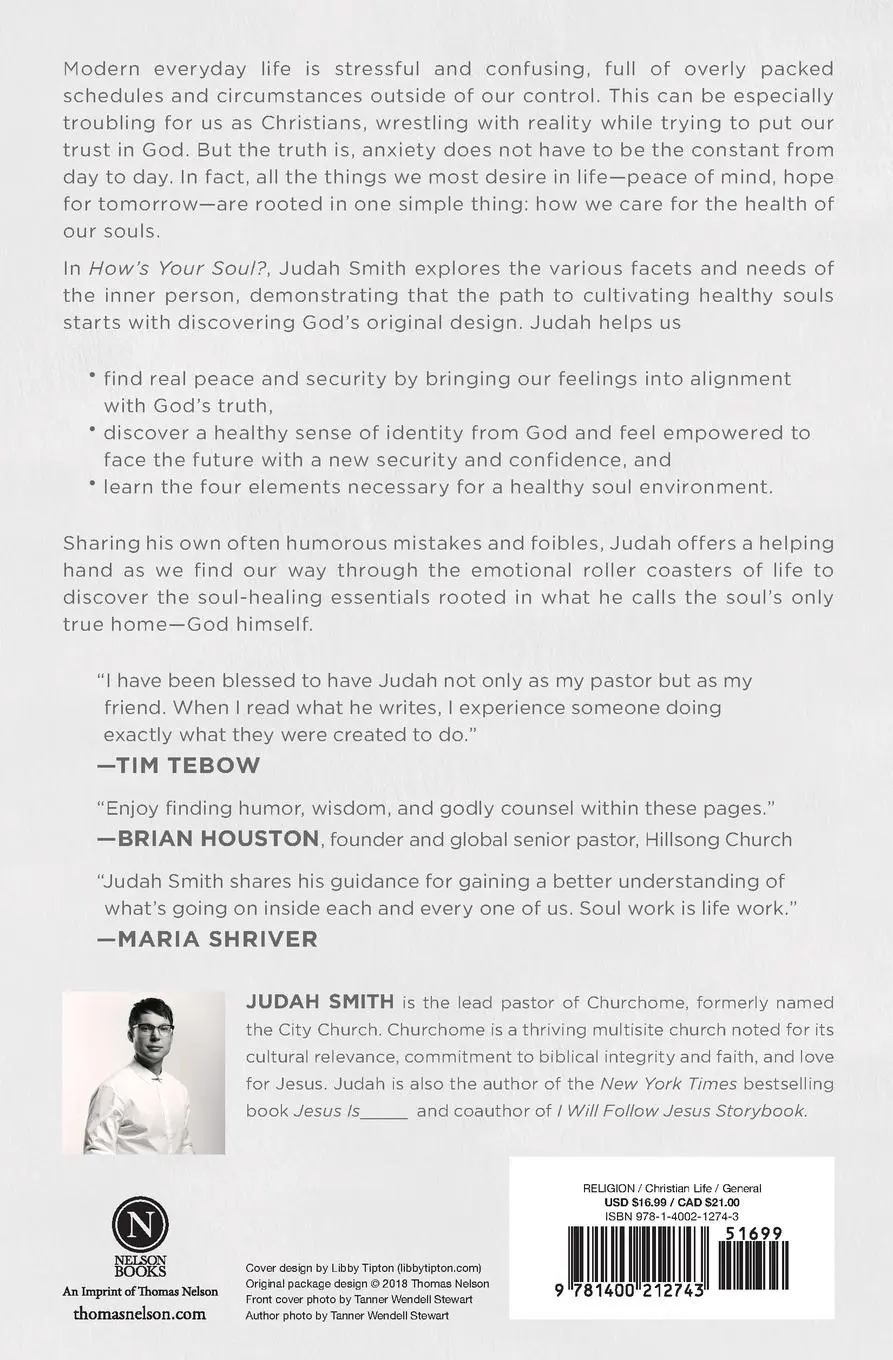 Rückseite: 9781400212743 | How's Your Soul? | Judah Smith | Taschenbuch | Kartoniert / Broschiert