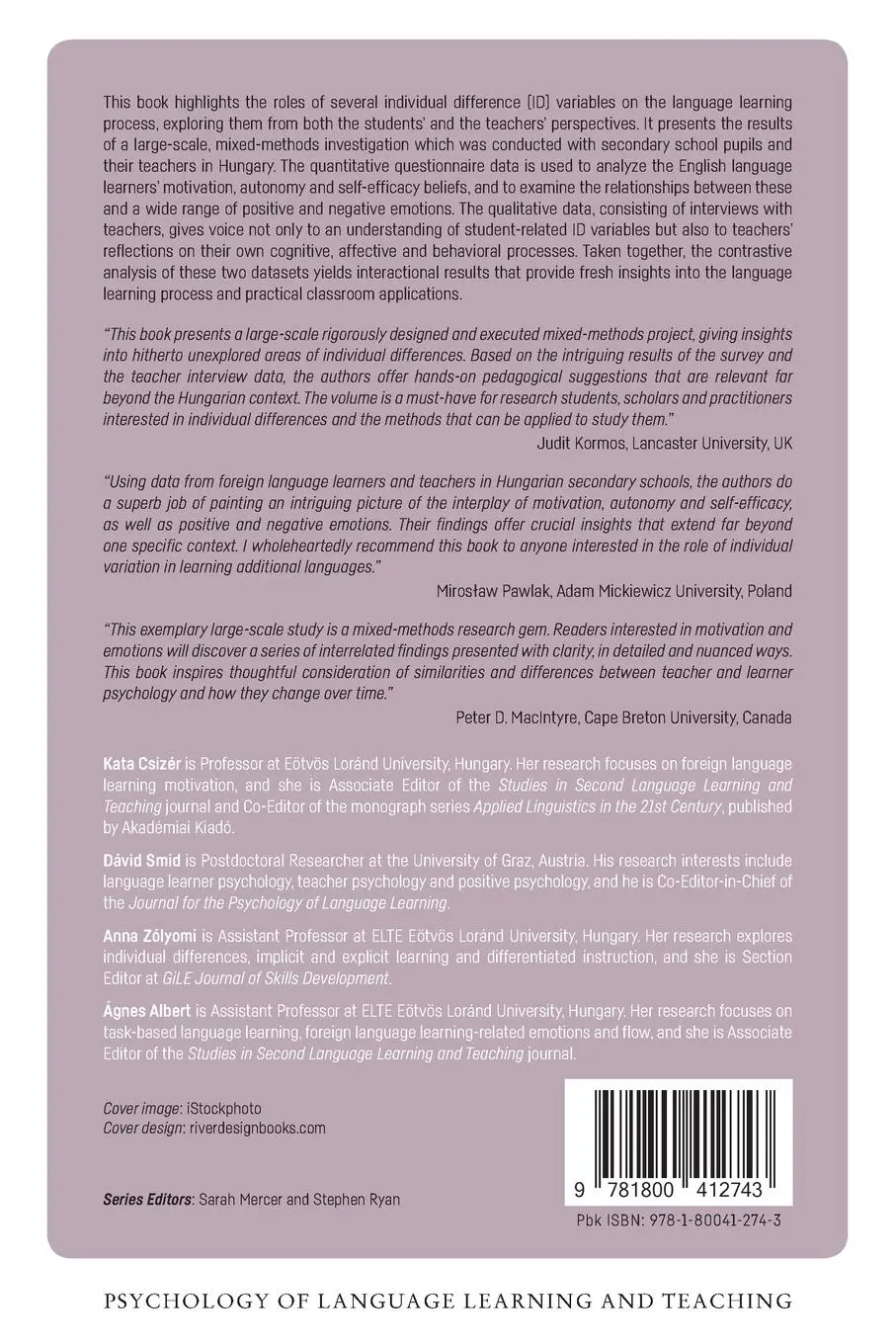 Rückseite: 9781800412743 | Motivation, Autonomy and Emotions in Foreign Language Learning | Buch