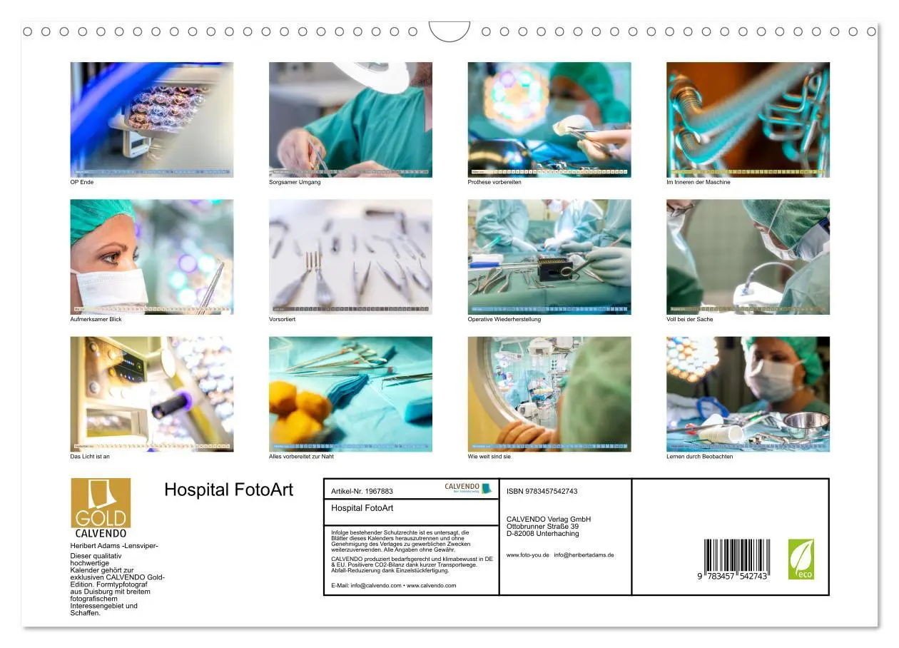 Bild: 9783457542743 | Hospital FotoArt (Wandkalender 2026 DIN A3 quer), CALVENDO...