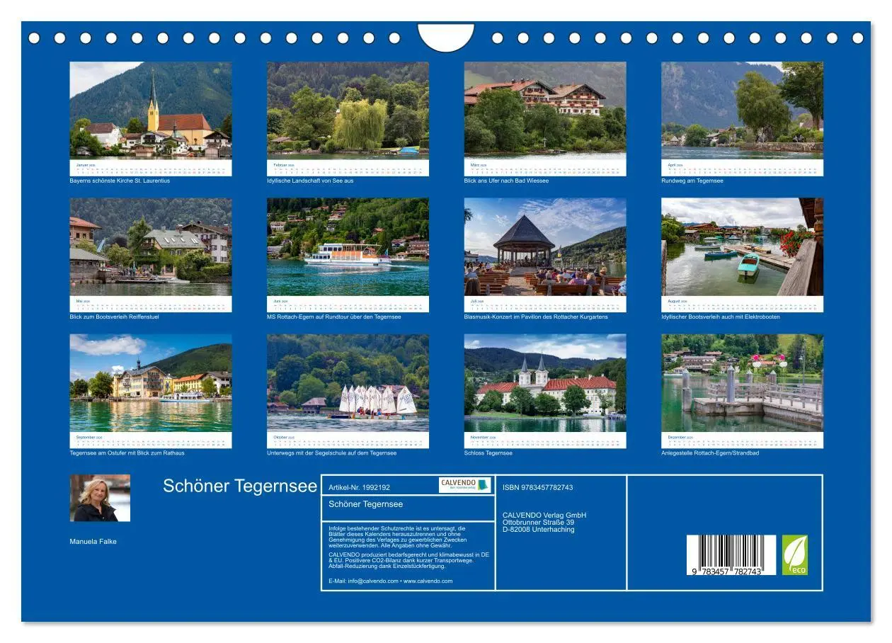 Bild: 9783457782743 | Schöner Tegernsee (Wandkalender 2026 DIN A4 quer), CALVENDO...