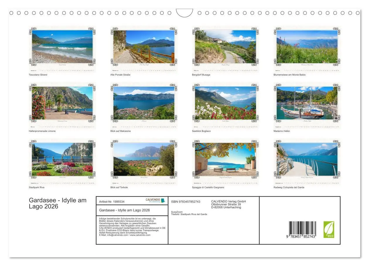 Bild: 9783457852743 | Gardasee - Idylle am Lago 2026 (Wandkalender 2026 DIN A3 quer),...
