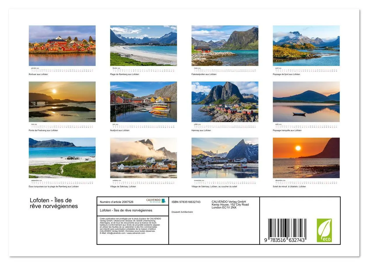 Bild: 9783516632743 | Lofoten - Îles de rêve norvégiennes (Calendrier mural 2026 DIN A4...