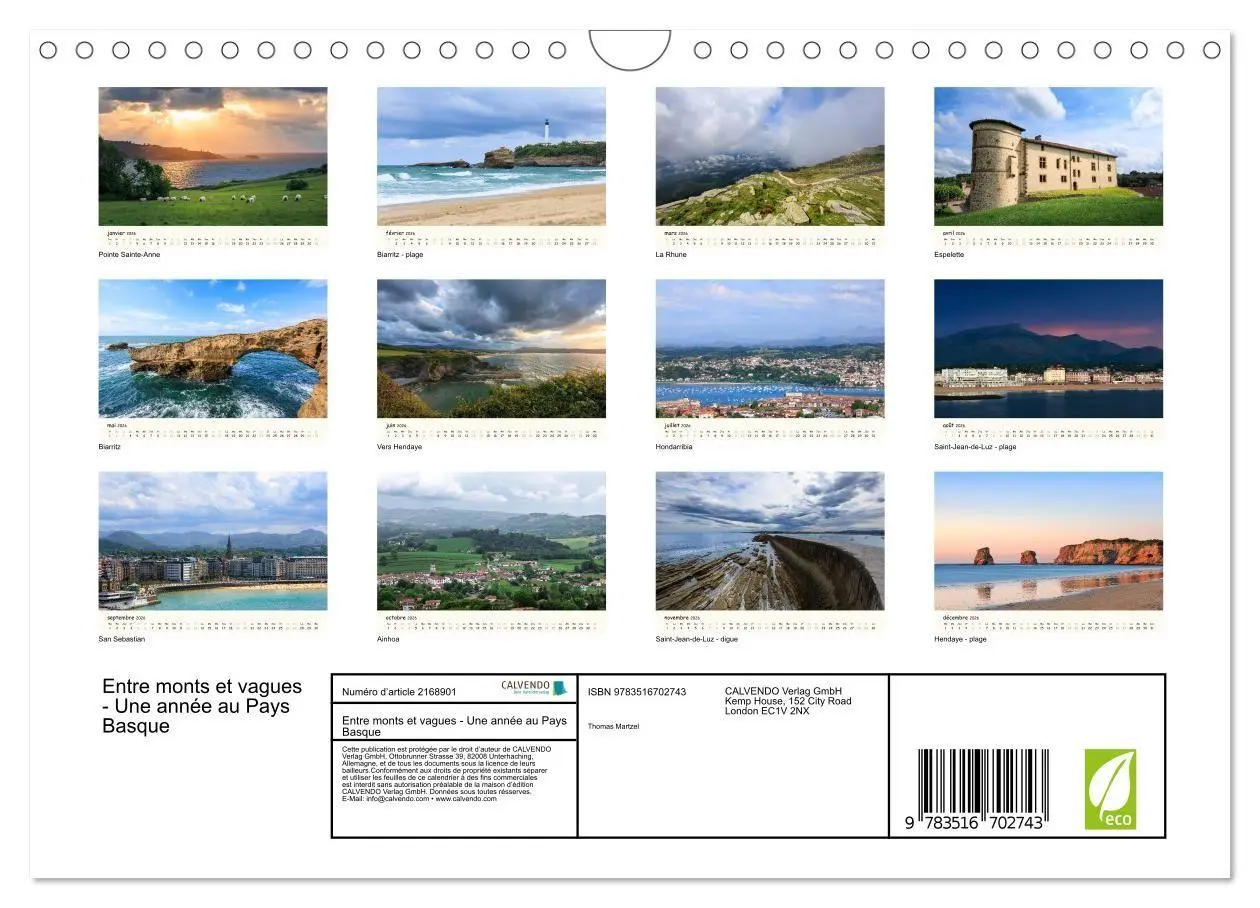 Bild: 9783516702743 | Entre monts et vagues - Une année au Pays Basque (Calendrier mural...