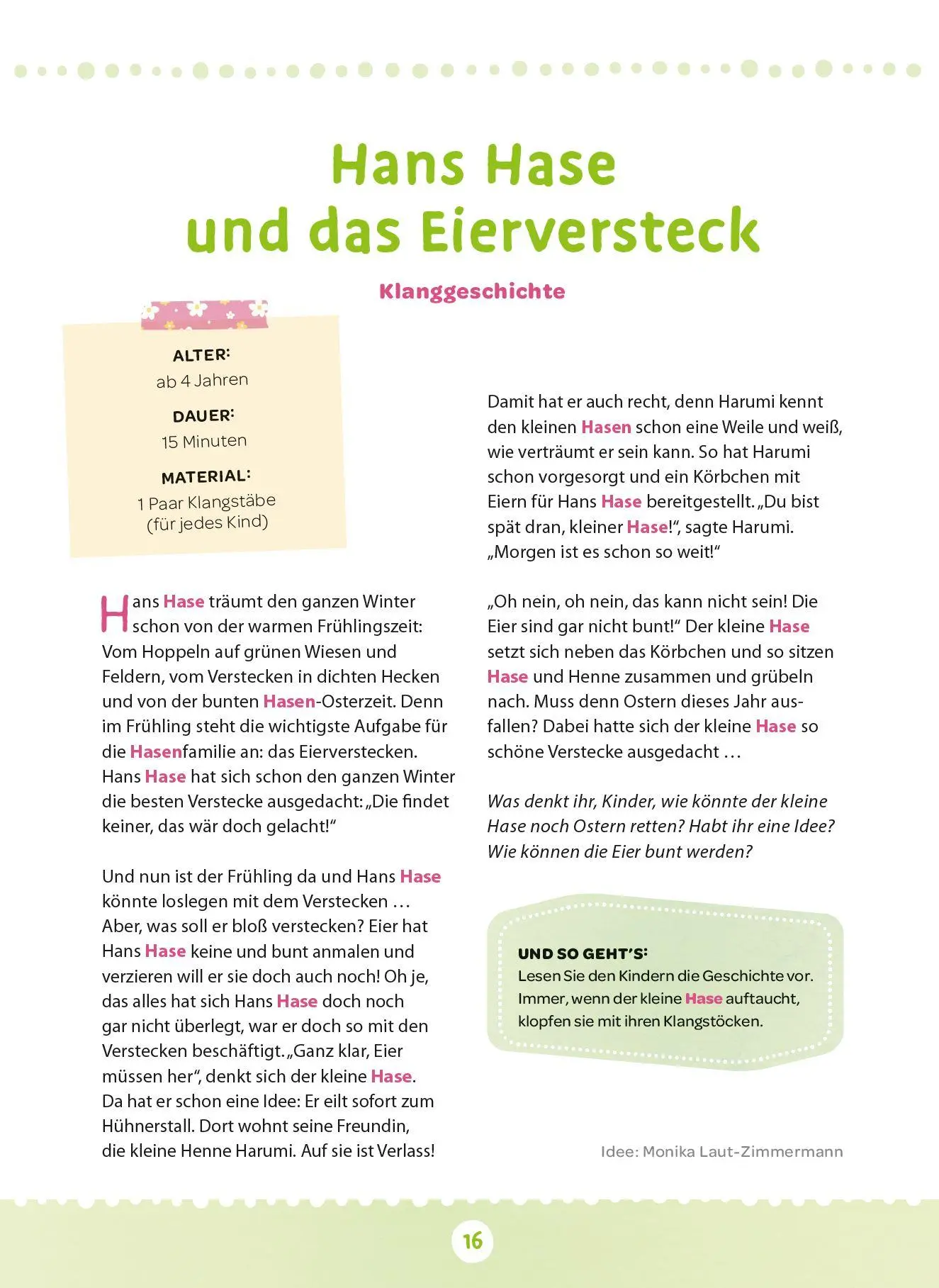 Bild: 9783960462743 | Klanggeschichten für den Kita-Morgenkreis | Taschenbuch | 80 S. | 2024